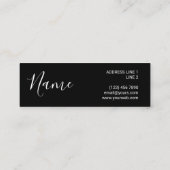 スタイリッシュでモダンな水玉模様の小型名刺 スキニー名刺 (裏面)