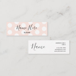 スタイリッシュでモダンな水玉模様の小型名刺 スキニー名刺