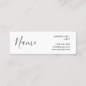 スタイリッシュでモダンな水玉模様の小型名刺 スキニー名刺 (裏面)