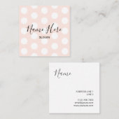 スタイリッシュでモダンな水玉模様の正方形の名刺 スクエア名刺 (正面/裏面)