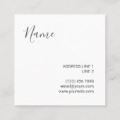 スタイリッシュでモダンな水玉模様の正方形の名刺 スクエア名刺 (裏面)