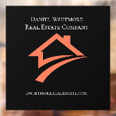 スタイリッシュでユニークなブラックの不動産エージェント ウィンドウサイン (シート2)