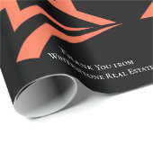 スタイリッシュでユニークなブラック不動産エージェント ラッピングペーパー (ロールコーナー)