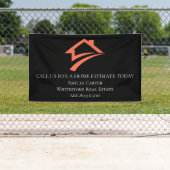 スタイリッシュでユニークなブラック不動産エージェント 横断幕 (インサイチュ)