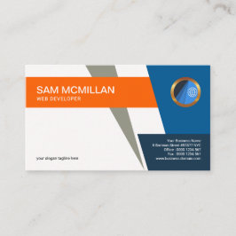 スタイリッシュでユニークな灰色の落雷の矢のモダンのくもの巣 名刺