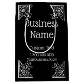 スタイリッシュでヴィンテージなエレガントなビジネス ミディアムペーパーバッグ (正面)