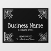 スタイリッシュでヴィンテージなエレガントビジネス ウィンドウサイン (シート)