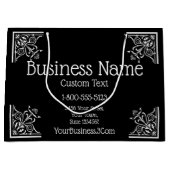 スタイリッシュでヴィンテージなエレガントビジネス ラージペーパーバッグ (正面)