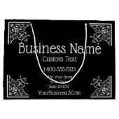 スタイリッシュでヴィンテージなエレガントビジネス ラージペーパーバッグ (裏面)