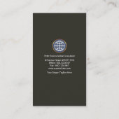 スタイリッシュで全体的な円の輸出入リンクマーケティング 名刺 (裏面)