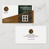 スタイリッシュで創造的な側面のレンガ壁の建築 名刺 (正面/裏面)