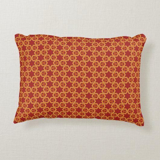 スタイリッシュで幾何学的なオーナメント アクセントクッション (裏面)