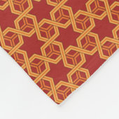 スタイリッシュで幾何学的なオーナメント フリースブランケット (角)