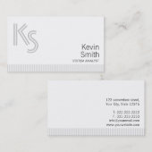 スタイリッシュで明白で白いシステム・アナリストの名刺 名刺 (正面/裏面)