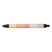 スタイリッシュで暖かい色はパーソナライズ妨げます 黒ボールペン (正面)