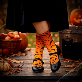 スタイリッシュで楽しいハロウィンのコウモリ柄靴下 ソックス