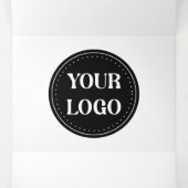 スタイリッシュで現代的な洗練されたカスタマイズ可能 三つ折りクリスマスカード (内部中)