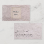 スタイリッシュで白い動物の毛皮の名刺 名刺 (正面/裏面)