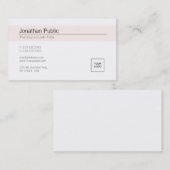 スタイリッシュで白くシンプルで明白なトレンディーはあなたのロゴを加えます 名刺 (正面/裏面)