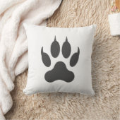 スタイリッシュで白く黒い動物のライオンのトラの足のクッション クッション (ブランケット)