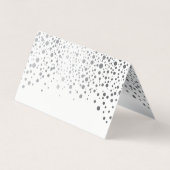 スタイリッシュで白く、銀製の紙吹雪|の座席表 名刺 (裏面)