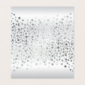 スタイリッシュで白く、銀製の紙吹雪|の座席表 名刺 (内部フラット)