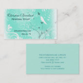 スタイリッシュで真新しい緑の華麗さの名刺 名刺 (正面/裏面)