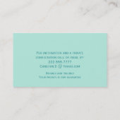 スタイリッシュで真新しい緑の華麗さの名刺 名刺 (裏面)