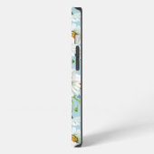 スタイリッシュで美しい明るい花柄 2 iPhoneケース (左側面)