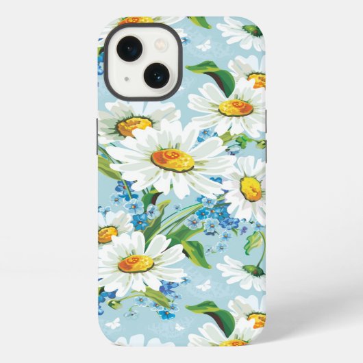 スタイリッシュで美しい明るい花柄 2 iPhoneケース (裏面)