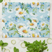 スタイリッシュで美しく明るい花パターン2 キッチンタオル (折り畳み)