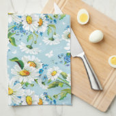 スタイリッシュで美しく明るい花パターン2 キッチンタオル (四つ折り)