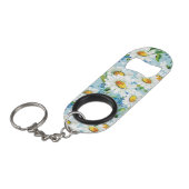 スタイリッシュで美しく明るい花パターン2 キーホルダー栓抜き (正面アングル)
