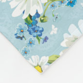 スタイリッシュで美しく明るい花パターン2 フリースブランケット (角)