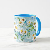 スタイリッシュで美しく明るい花パターン2 マグカップ (正面右)