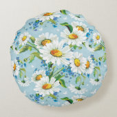 スタイリッシュで美しく明るい花パターン2 ラウンドクッション (裏面)