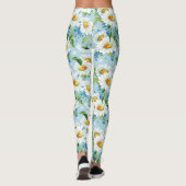 スタイリッシュで美しく明るい花パターン2 レギンス (裏面)