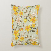 スタイリッシュで美しく明るい花パターン アクセントクッション (正面(垂直))
