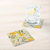 スタイリッシュで美しく明るい花パターン スクエアペーパーコースター (インサイチュ)