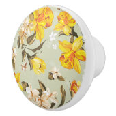 スタイリッシュで美しく明るい花パターン セラミックノブ (右)