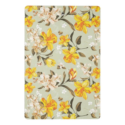 スタイリッシュで美しく明るい花パターン ミニクリップボード (裏面)