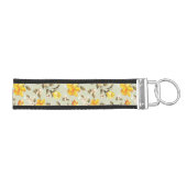スタイリッシュで美しく明るい花パターン リストバンドキーホルダー (鍵右)