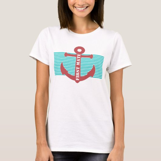 スタイリッシュで航海のないかりのカスタム Tシャツ (正面)