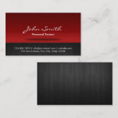 スタイリッシュで赤いステージのトレーナーの名刺 名刺 (正面/裏面)