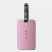 スタイリッシュで赤い小剣、カクテルおよびハートの芸術 ラゲッジタグ (裏面縦)