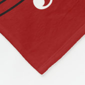 スタイリッシュで赤い白黒のピアノ鍵およびノート フリースブランケット (角)