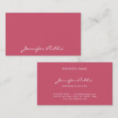 スタイリッシュで赤くモダンな手書きの一流のプロフェッショナル 名刺 (正面/裏面)