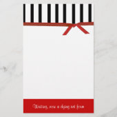 スタイリッシュで赤く、黒く、および白く個人的な文房具 便箋 (正面)