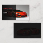 スタイリッシュで車のな名刺 名刺 (正面/裏面)