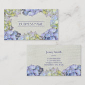 スタイリッシュで青いアジサイによっては名刺が開花します 名刺 (正面/裏面)